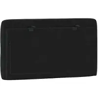 vidaXL Coussin de tête de lit noir 90 cm velours