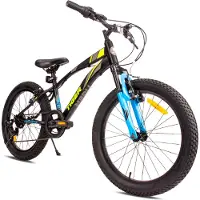 Sun baby VTT enfant pour garçon 20 pouces à partir de 6 ans avec 6 vitesses Shimano RevoShift Tiger Bike noir