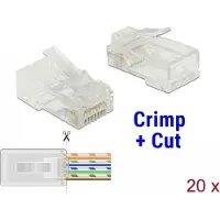 DeLOCK 86453 Crimp&Cut RJ45 St Cat6 UTP 20Stk