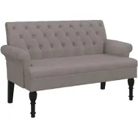 vidaXL Banc avec dossier taupe 120x62x75,5 cm tissu
