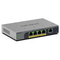 Netgear Easy Smart GS105EPP - Commutateur - haute puissance - L3 - Smart - 1 x 10/100/1000 + 4 x 10/100/1000 (PoE+) - Bureau, montage mural - PoE+ (120 W)