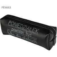 Pajacyk Trousse à crayons à un compartiment, noire - Poniedziałek powin -