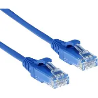 ACT ADVANCED CABLE TECHNOLOGY Blue 0.5 meter LSZH U/UTP CAT6 datacenter slimline patch cable with RJ