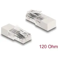 DeLOCK RJ45 Stecker mit Abschlusswiderstand 120 Ohm weiß