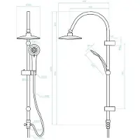 Kuchinox Ondo colonne de douche ronde noire