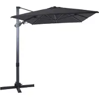 Axi Milad Premium Parasol Déporté Gris/Anthracite - Rectangulaire 200X300Cm -Structure Aluminium - Rotation 360 - Inclinable - Résistant Aux Uv