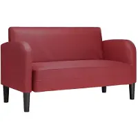 vidaXL Canapé deux places vin rouge 110 cm similicuir
