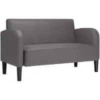 vidaXL Canapé deux places Gris 110 cm Similicuir