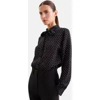 Seidensticker Chemisier 'The Statement Prints' noir / blanc