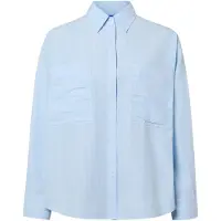 HUGO Edafnena10274325 Blue Long Sleeve Blouse Bleu 40 Femme