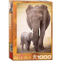 Eurographics Puzzle L'éléphant et l'éléphanteau - 1000 pièces