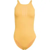 Adidas 3 Stripes High Neck 2-way Straps Peachsoft Swimsuit Orange 38 Femme