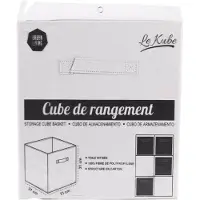 Urban Living DOCHTMANN Boîte de rangement textile, blanc 31x31x31cm