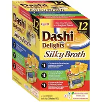 Inaba Dashi Delights Silky Broth Chicken Mix Wet Cat Food 12x40g Clair