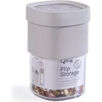 Lékué Boîte de rangement Flip M beige, 0.6-0.85l, Boîte de conservation, Beige