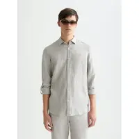 Scotch & Soda 184343 Linen Regular Fit Long Sleeve Shirt Gris S Homme