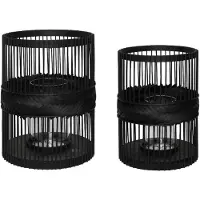 Hubsch Lanterne Hexa set de 2 pièces