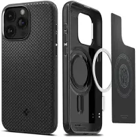 Spigen Mag Armor iPhone 15 Pro Max 6.7" MagSafe czarny/matte black ACS06597 (Apple iPhone 15 Pro Max), Coque pour téléphone portable, Noir