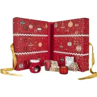 WDMT Calendrier de l'Avent de Noël - 34 x 25 x 14 cm - Calendrier des fêtes - Calendrier de l'Avent - Cadeau de Noël - Noël - Cadeau - Rouge