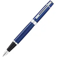 Sheaffer Stylo plume 300 laque bleue brillante avec finition chromée et plume fine