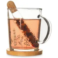 Orion Mug en verre LOUKA avec infuseur 400 ml, lot de 3.