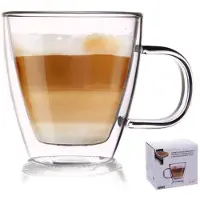 Orion Verre isotherme à double paroi pour café latte DOUBLE 180 ml