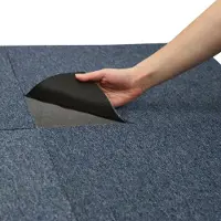 MonsterShop 40 x Dalles de moquette bleue 10m2 Revêtement de sol commercial pour bureau Carré