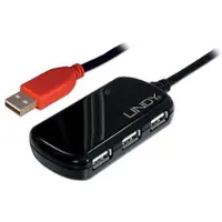 Lindy USB 2.0 Active Extension Pro 4 Port Hub - concentrateur (hub) - 4 ports