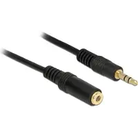 DeLOCK - Rallonge de câble audio - mini-phone stereo 3.5 mm femelle pour mini-phone stereo 3.5 mm mâle - 1 m - noir