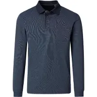 Casamoda Polo Manches Longues Structure Marine Bleu Bleu foncé taille L