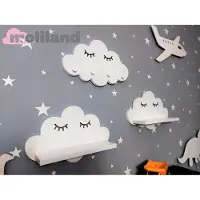 Moliland Ensemble de rangements Clouds avec étagères en filet et cintres - Prestige