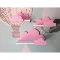 Moliland Ensemble de 3 nuages Moli - Rose galaxie - rose