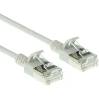 ACT Grey 0.15 meter LSZH U/FTP CAT6A datacenter slimline patch cable snagless with RJ45 connectors (DC7030)