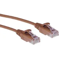 ACT Brown 0.5 meter LSZH U/UTP CAT6 datacenter slimline patch cable snagless with RJ45 connectors (DC9200)