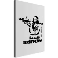 Artgeist Peinture - Duel de contrastes (1ère partie) - Banksy sur une fresque murale avec la Joconde