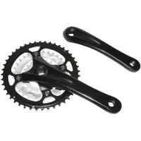 P2r Pedalier vtt 9v. alu noir 170mm 44-32-22 (boitier 110mm) plateaux demontables