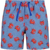 CMP Short de bain rayé à motif crabe enfant