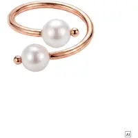 Purelei Bague 'Pearl Muse' or rose / blanc perle