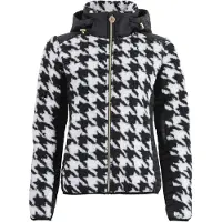 Mountain Peak Polaire à capuche zippé bi-matière badge poitrine femme