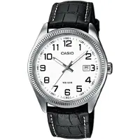 Casio Montre à affichage analogique noir / argent / blanc