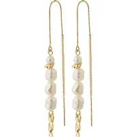 Pilgrim Boucles d'oreilles 'BERTHE' or / blanc perle