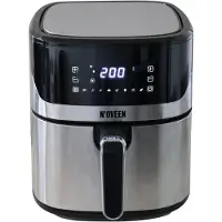 N´oveen Friteuse à air chaud AF550 6,5 l 1600 W Noir. Argent