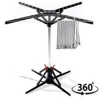 Nexxt Séchoir à linge électrique – 17M – Économe en énergie (10 W) – Pliable – Rotation automatique