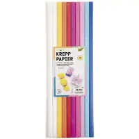Folia Papier crêpe en couleur (22 g/m², 10x)