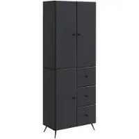 vidaXL Ensemble de meubles , 2 pièces, noir, aggloméré