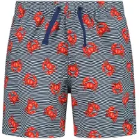 CMP Short de bain rayé à motif crabe enfant