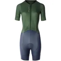 Santini Leaf Short Sleeve Trisuit Vert L Femme