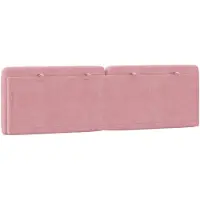 vidaXL Coussin de tête de lit rose 160 cm velours