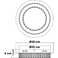 LumenXL Plafonnier de luxe cristal LED 3 niveaux dimmable - Diamond