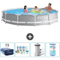 Intex Structure de piscine Prism Frame, modèle rond - 366 x 76 cm - 5 pièces - S31898